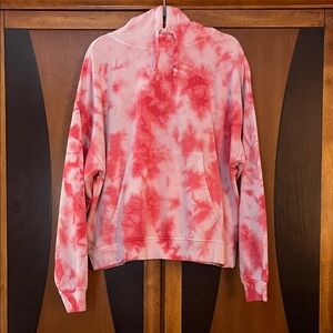 Champion Women's HOT PINK  Tie-Dye Hoodie w/ Kangaroo Pocket & Drawstring Hood